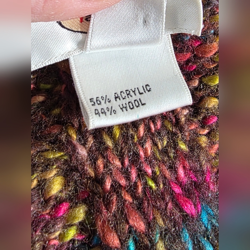 Talbots Wool Blend Brown Multi Button Cardigan Me… - image 6